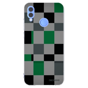 Picasee Honor 10 Lite Hülle - Transparentes Silikon - Block Grid