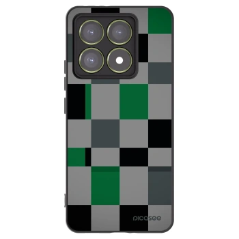 Picasee Xiaomi 14T Hülle - Schwarzes Silikon - Block Grid