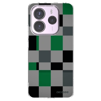 Picasee Xiaomi Redmi Note 14 5G Hülle - Transparentes Silikon - Block Grid
