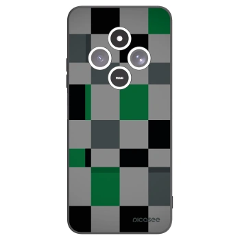 Picasee Xiaomi Redmi 14C Hülle - Schwarzes Silikon - Block Grid