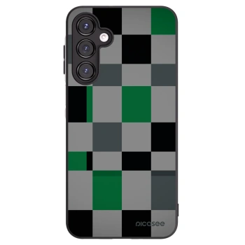 Picasee Samsung Galaxy A16 5G Hülle - Schwarzes Silikon - Block Grid