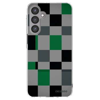 Picasee Samsung Galaxy A16 5G Hülle - Transparentes Silikon - Block Grid