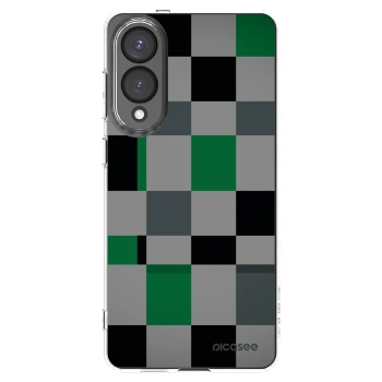Picasee Samsung Galaxy S25 Edge 5G Hülle - Transparentes Silikon - Block Grid