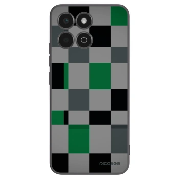 Picasee Honor 200 Smart 5G Hülle - Schwarzes Silikon - Block Grid