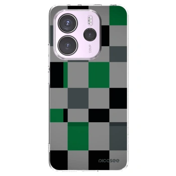 Picasee Xiaomi Redmi Note 14 4G Hülle - Transparentes Silikon - Block Grid