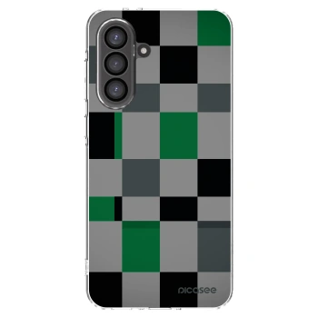 Picasee Samsung Galaxy A36 5G Hülle - Transparentes Silikon - Block Grid