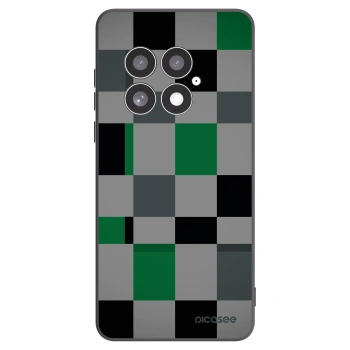 Picasee OnePlus 13 5G Hülle - Schwarzes Silikon - Block Grid