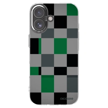 Picasee Apple iPhone 17 Hülle - Transparentes Silikon - Block Grid