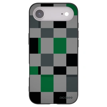 Picasee Apple iPhone Air Hülle - Schwarzes Silikon - Block Grid
