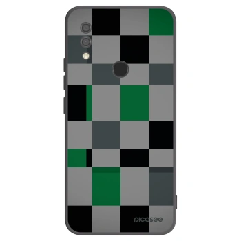 Picasee Xiaomi Redmi 7 Hülle - Schwarzes Silikon - Block Grid