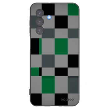 Picasee Samsung Galaxy A17 5G Hülle - Schwarzes Silikon - Block Grid
