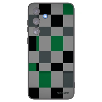 Picasee Samsung Galaxy S25 FE 5G Hülle - Schwarzes Silikon - Block Grid