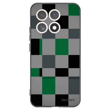 Picasee Xiaomi 15T Hülle - Schwarzes Silikon - Block Grid