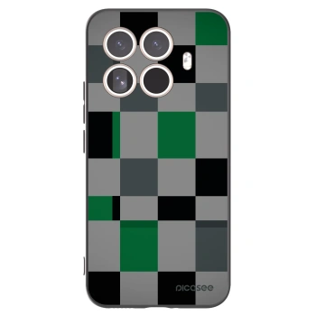 Picasee Xiaomi 15T Pro Hülle - Schwarzes Silikon - Block Grid