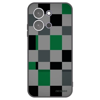 Picasee Xiaomi Redmi 15C 5G Hülle - Schwarzes Silikon - Block Grid