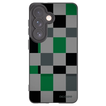 Picasee Samsung Galaxy S26 Hülle - Schwarzes Silikon - Block Grid