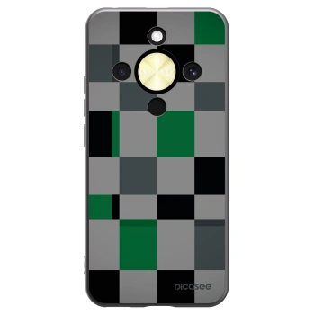 Picasee Honor Magic8 Lite 5G Hülle - Schwarzes Silikon - Block Grid