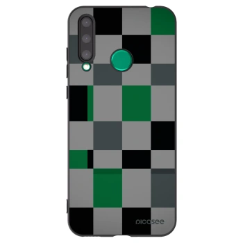 Picasee Honor 20 Lite Hülle - Schwarzes Silikon - Block Grid