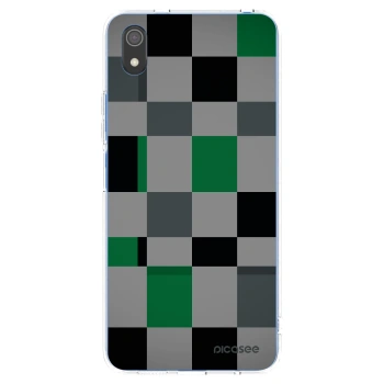 Picasee Xiaomi Redmi 7A Hülle - Transparentes Silikon - Block Grid