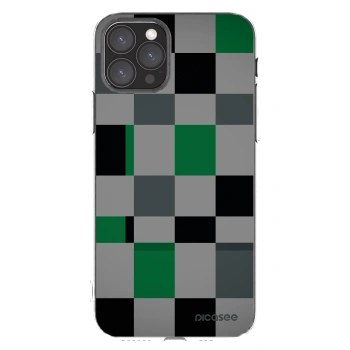 Picasee Apple iPhone 11 Pro Hülle - Transparentes Silikon - Block Grid