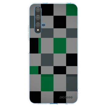 Picasee Huawei Nova 5T Hülle - Transparentes Silikon - Block Grid