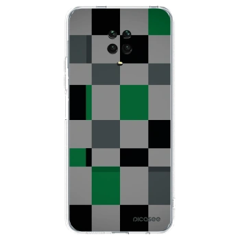Picasee Xiaomi Redmi Note 9 Pro Hülle - Transparentes Silikon - Block Grid