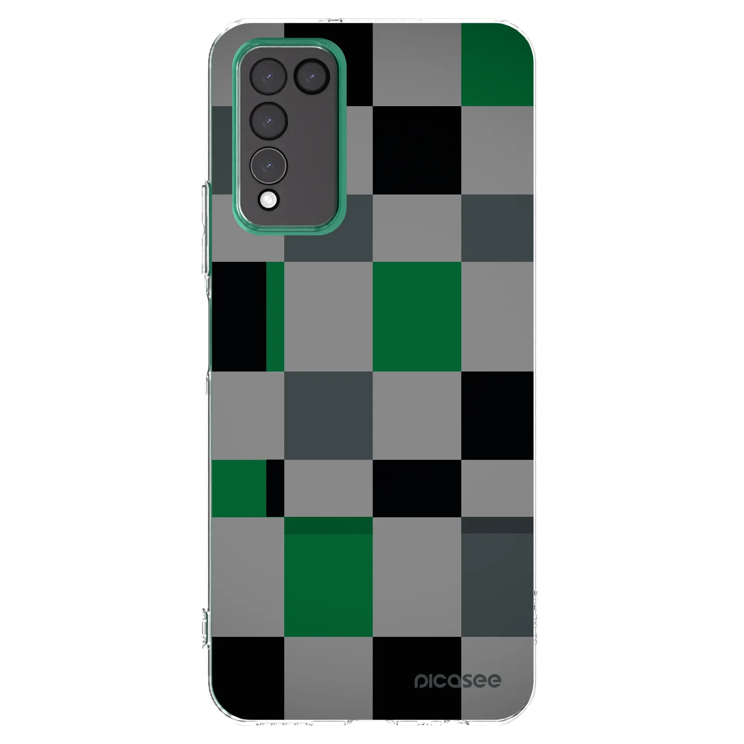 Picasee Honor 10X Lite Hülle - Transparentes Silikon - Block Grid