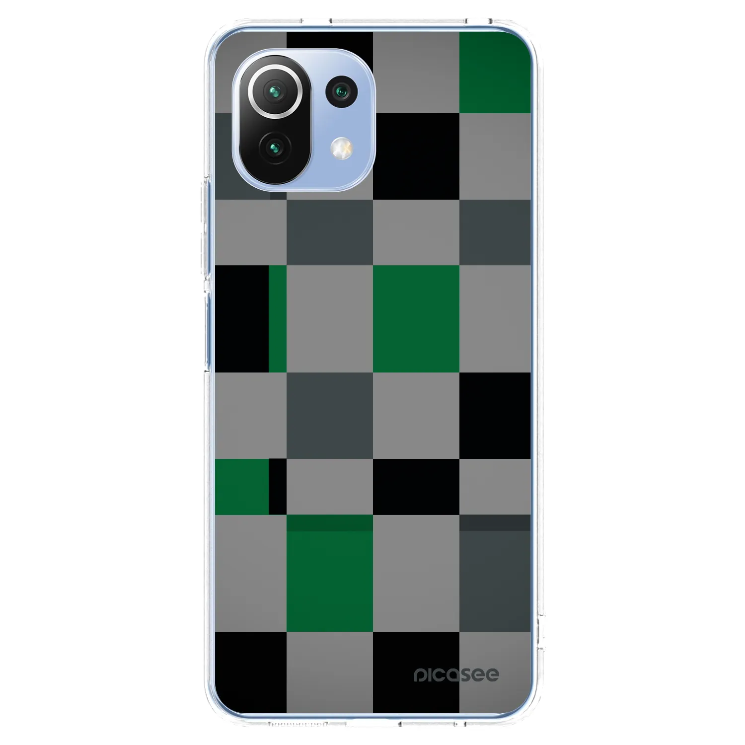 Picasee Xiaomi Mi 11 Lite Hülle - Transparentes Silikon - Block Grid