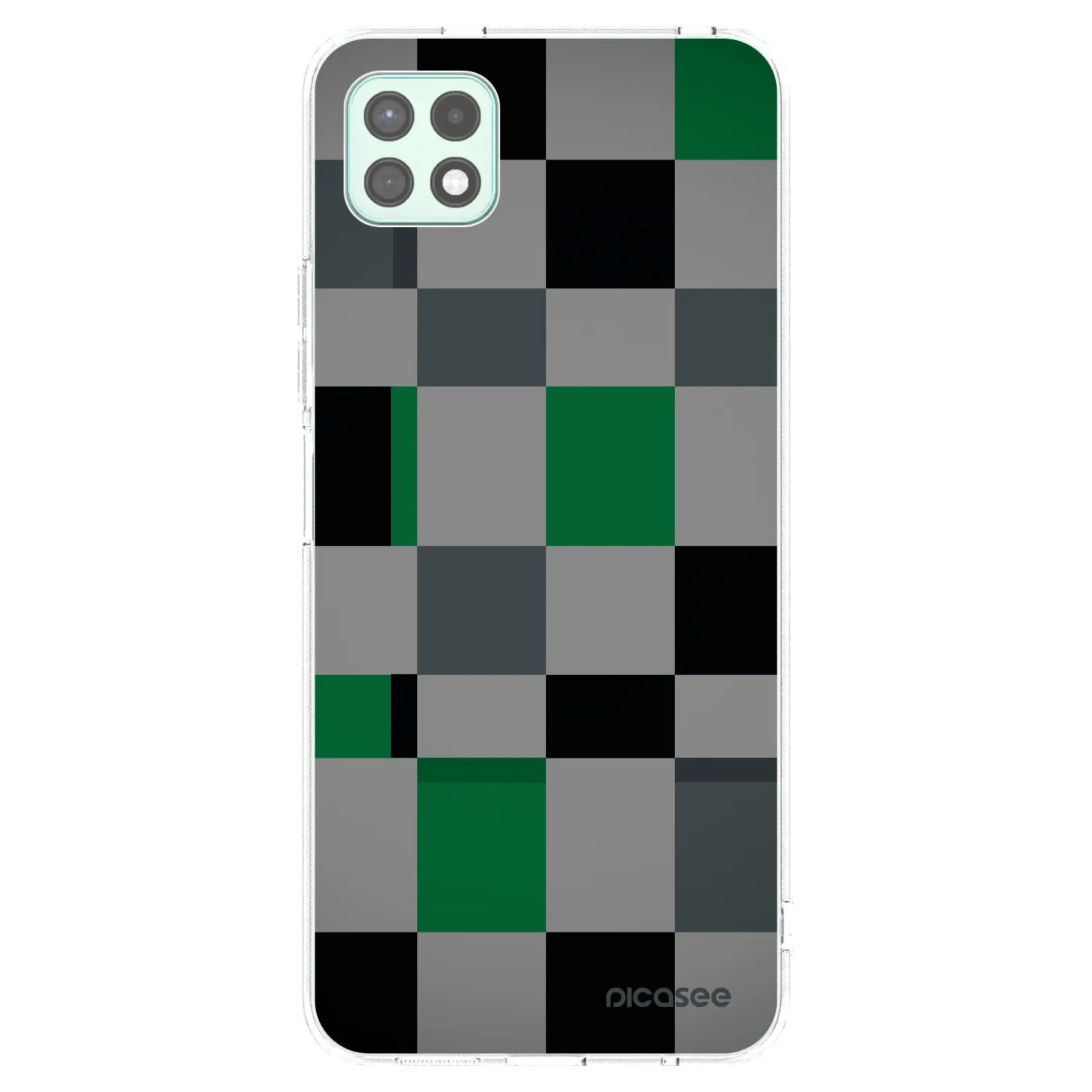 Picasee Samsung Galaxy A22 A226B 5G Hülle - Transparentes Silikon - Block Grid