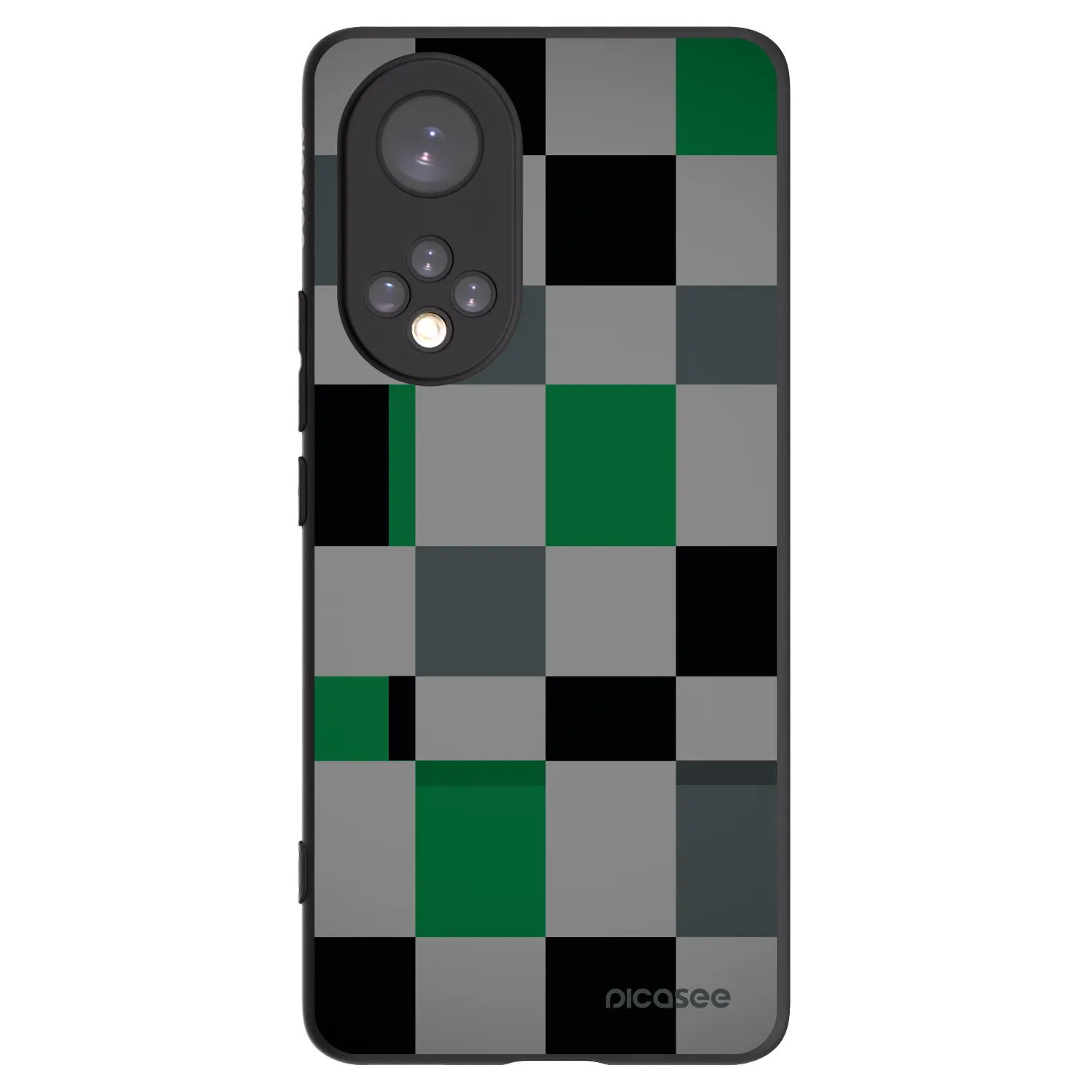 Picasee Huawei Nova 9 Hülle - Schwarzes Silikon - Block Grid