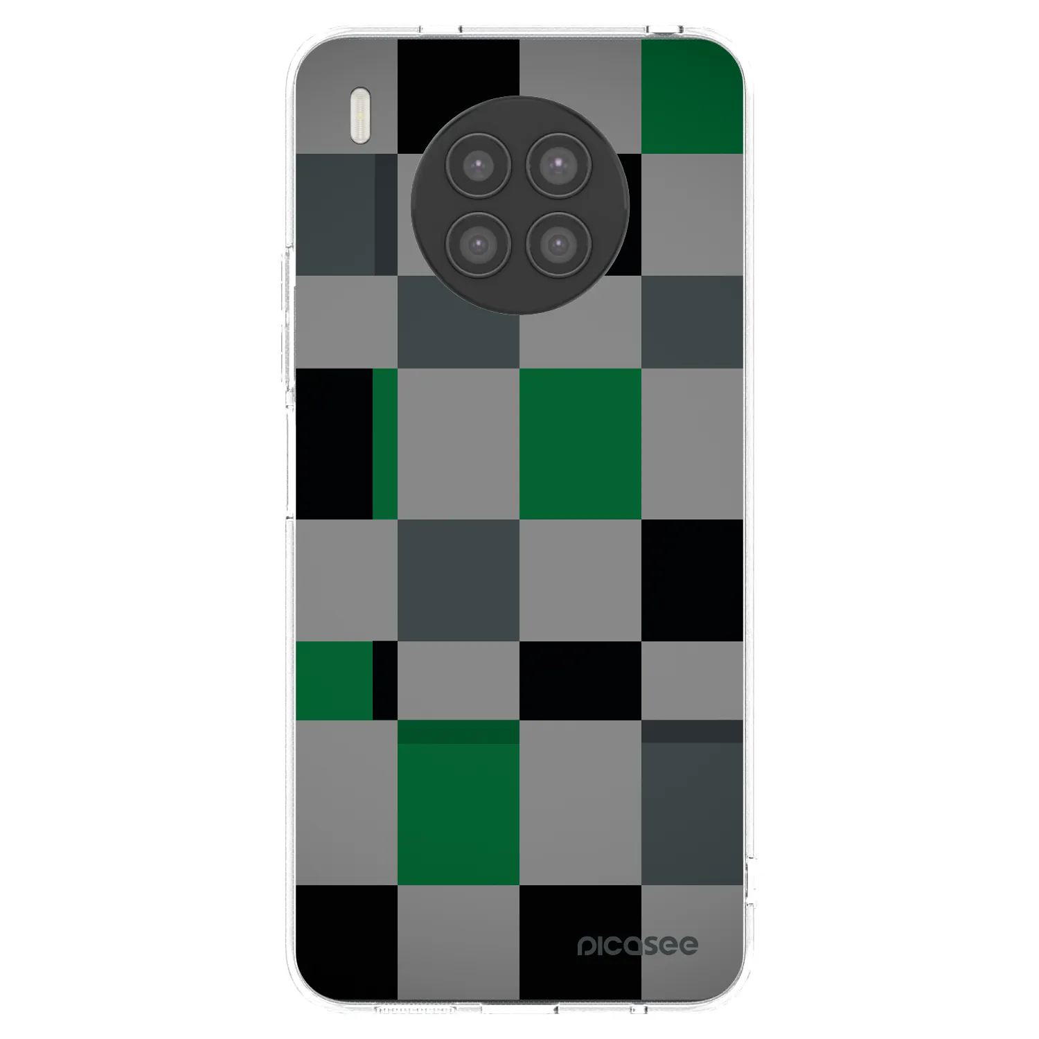 Picasee Huawei Nova 8i Hülle - Transparentes Silikon - Block Grid