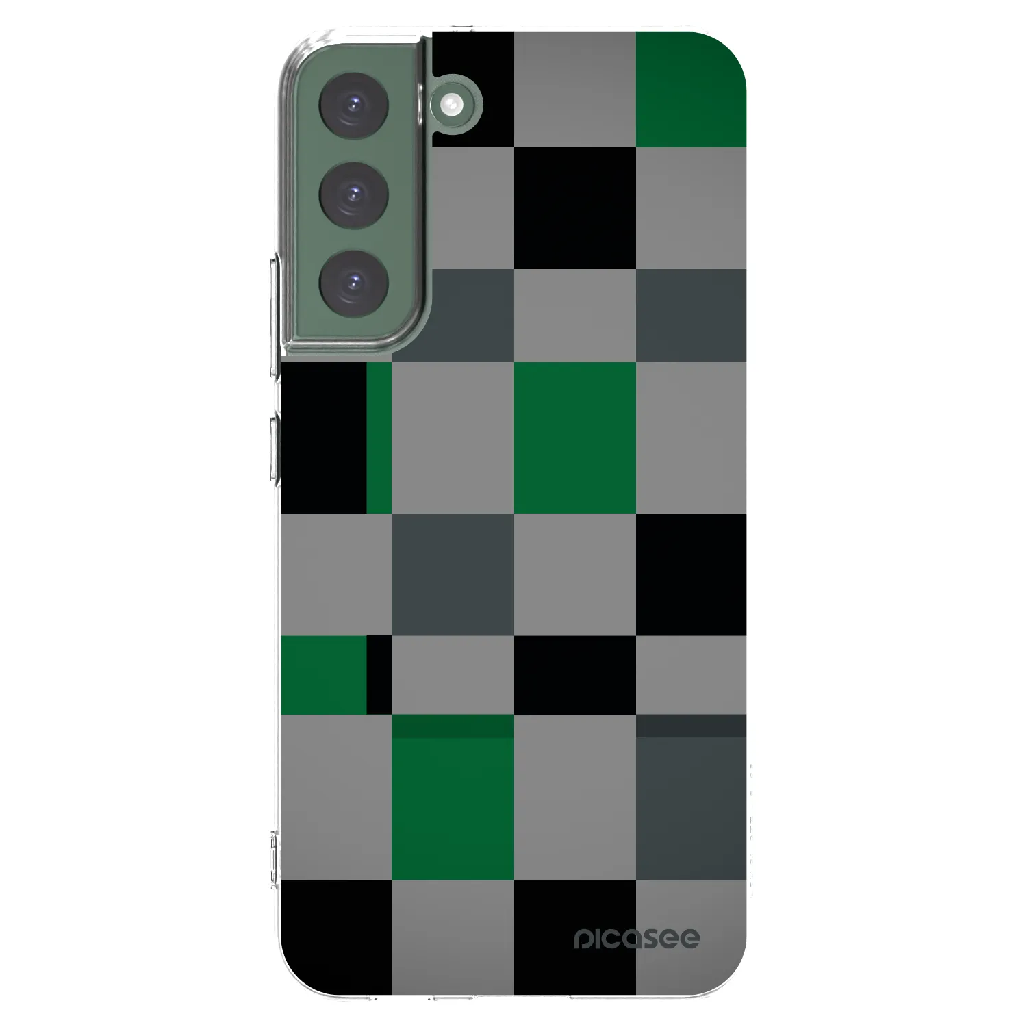 Picasee Samsung Galaxy S22+ 5G Hülle - Transparentes Silikon - Block Grid