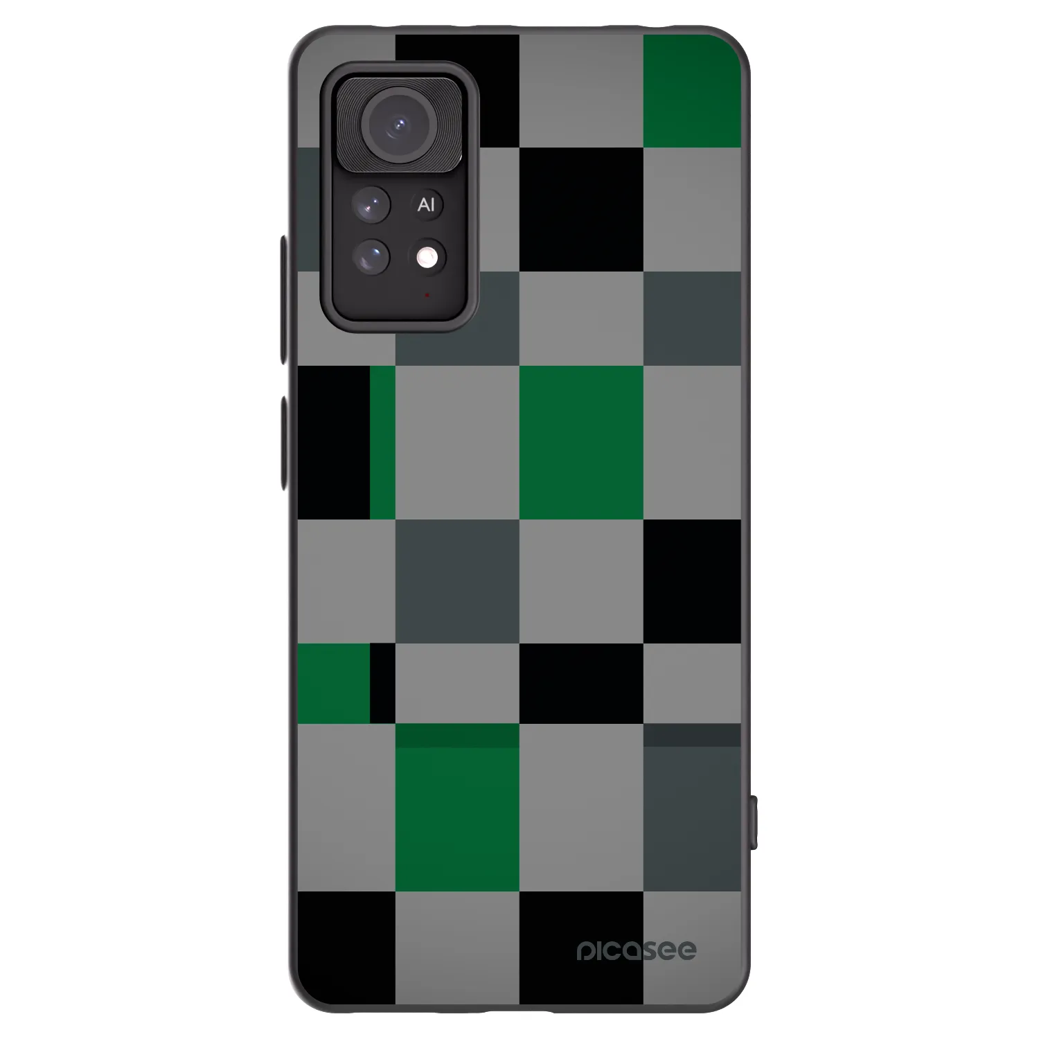 Picasee Xiaomi Redmi Note 11 Pro 5G Hülle - Schwarzes Silikon - Block Grid