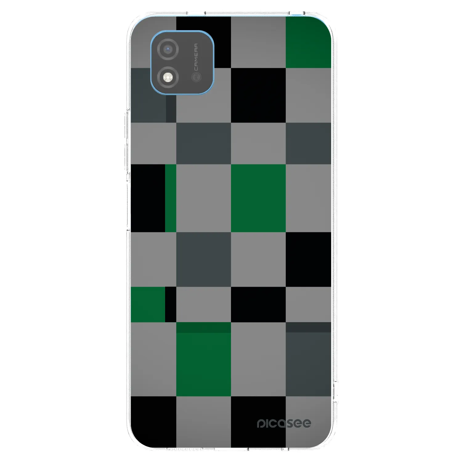 Picasee Realme C11 (2021) Hülle - Transparentes Silikon - Block Grid