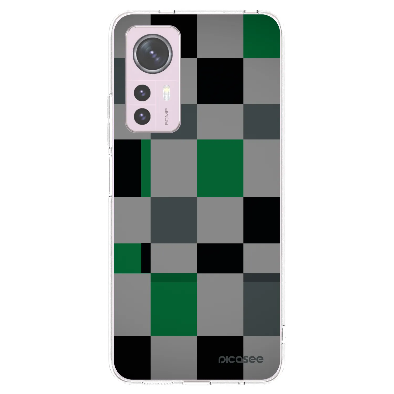 Picasee Xiaomi 12 Hülle - Transparentes Silikon - Block Grid