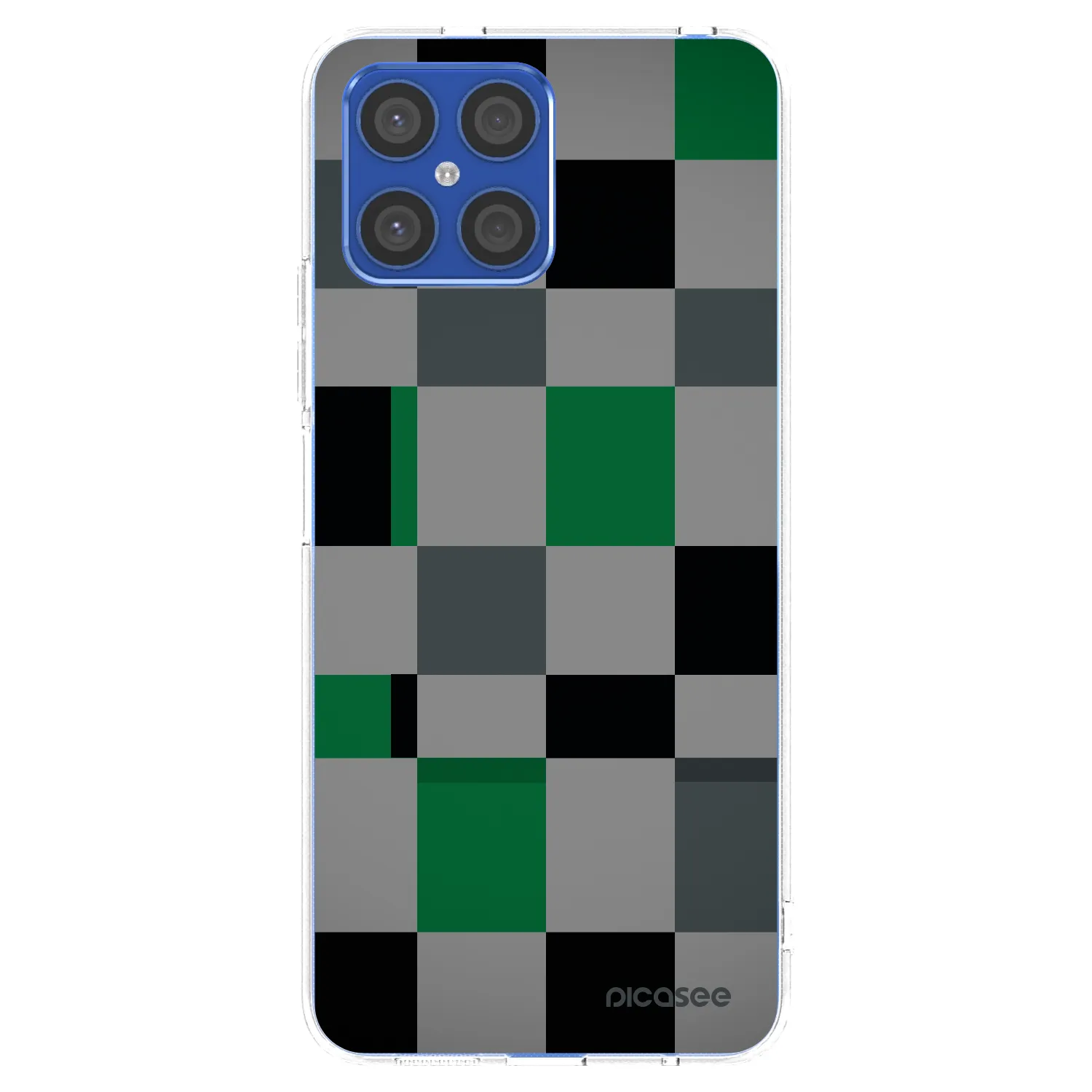 Picasee Honor X8 4G Hülle - Transparentes Silikon - Block Grid