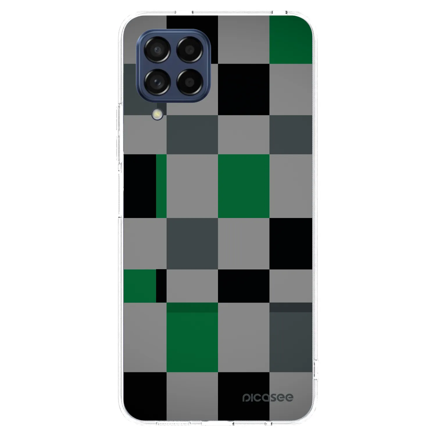 Picasee Samsung Galaxy M53 5G Hülle - Transparentes Silikon - Block Grid