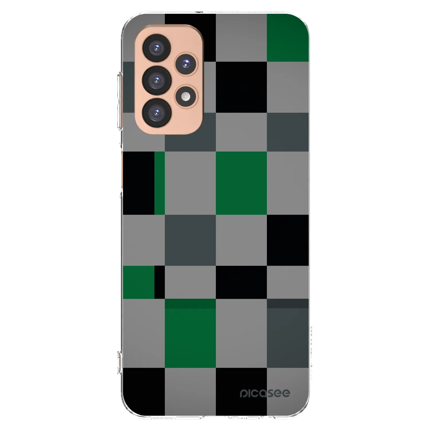 Picasee Samsung Galaxy A23 A236B 5G Hülle - Transparentes Silikon - Block Grid