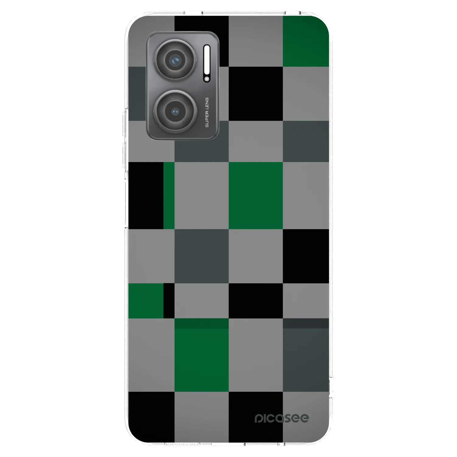 Picasee Xiaomi Redmi 10 5G Hülle - Transparentes Silikon - Block Grid