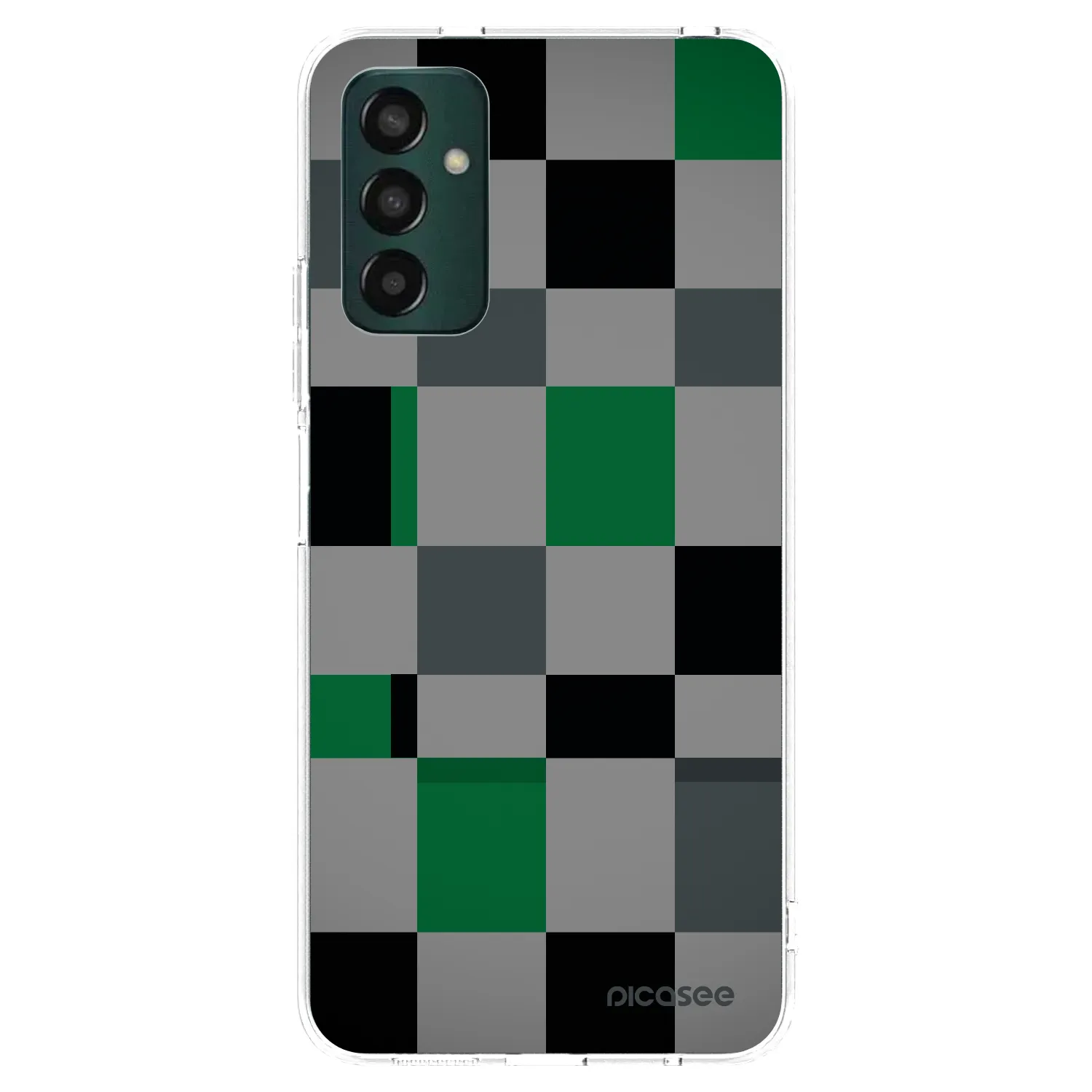 Picasee Samsung Galaxy M23 5G Hülle - Transparentes Silikon - Block Grid
