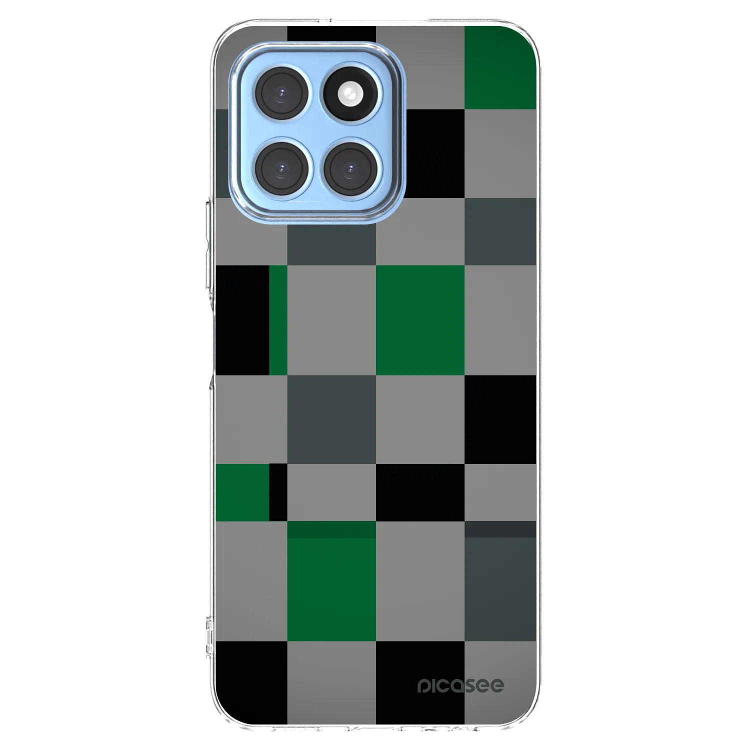 Picasee Honor X8 5G Hülle - Transparentes Silikon - Block Grid