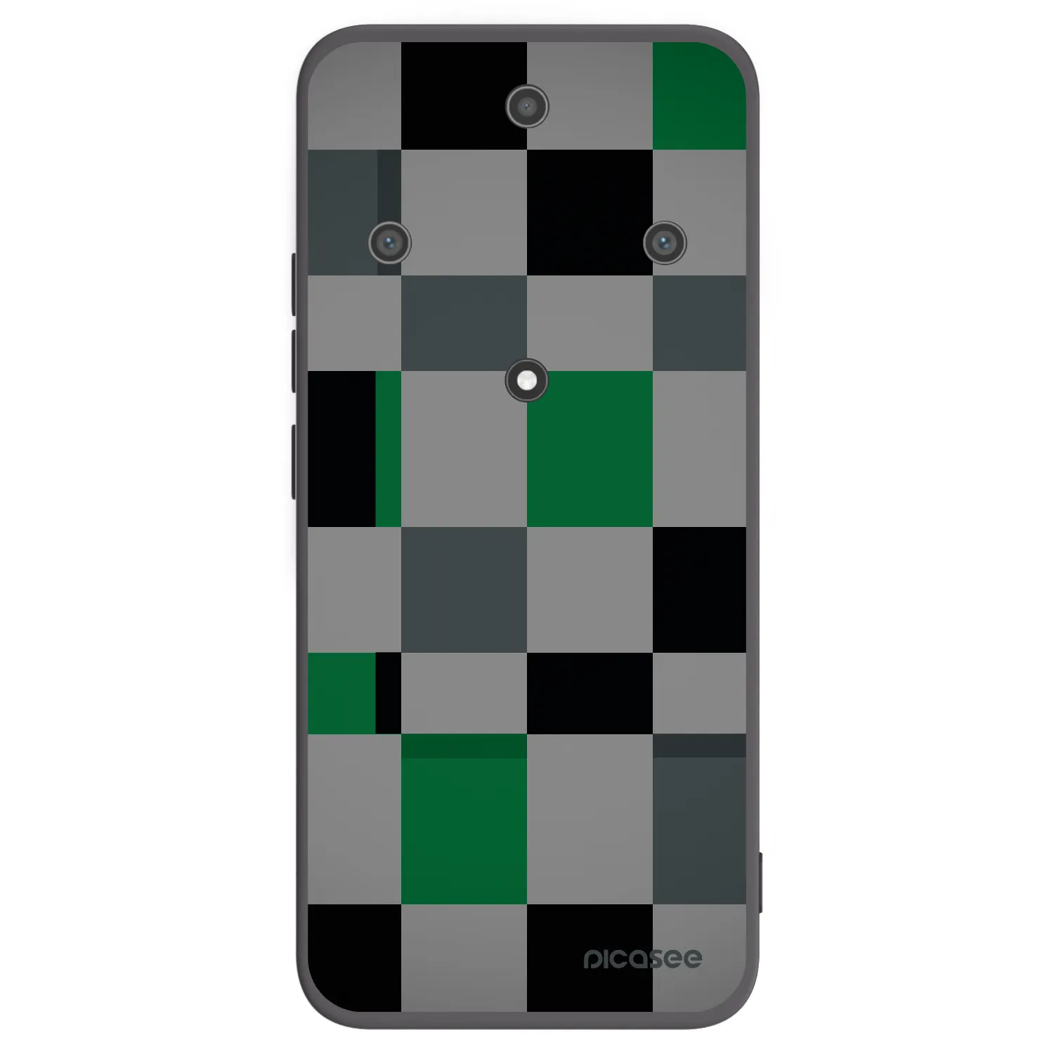 Picasee Honor Magic5 Lite 5G Hülle - Schwarzes Silikon - Block Grid