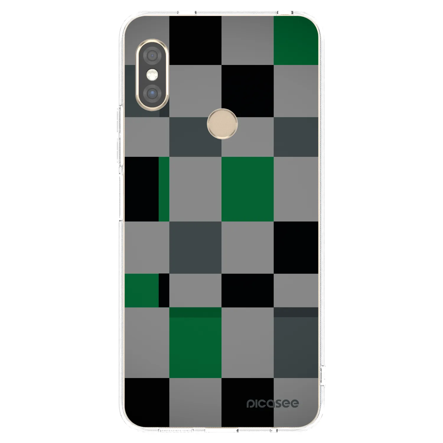 Picasee Xiaomi Redmi Note 5 Global Hülle - Transparentes Silikon - Block Grid