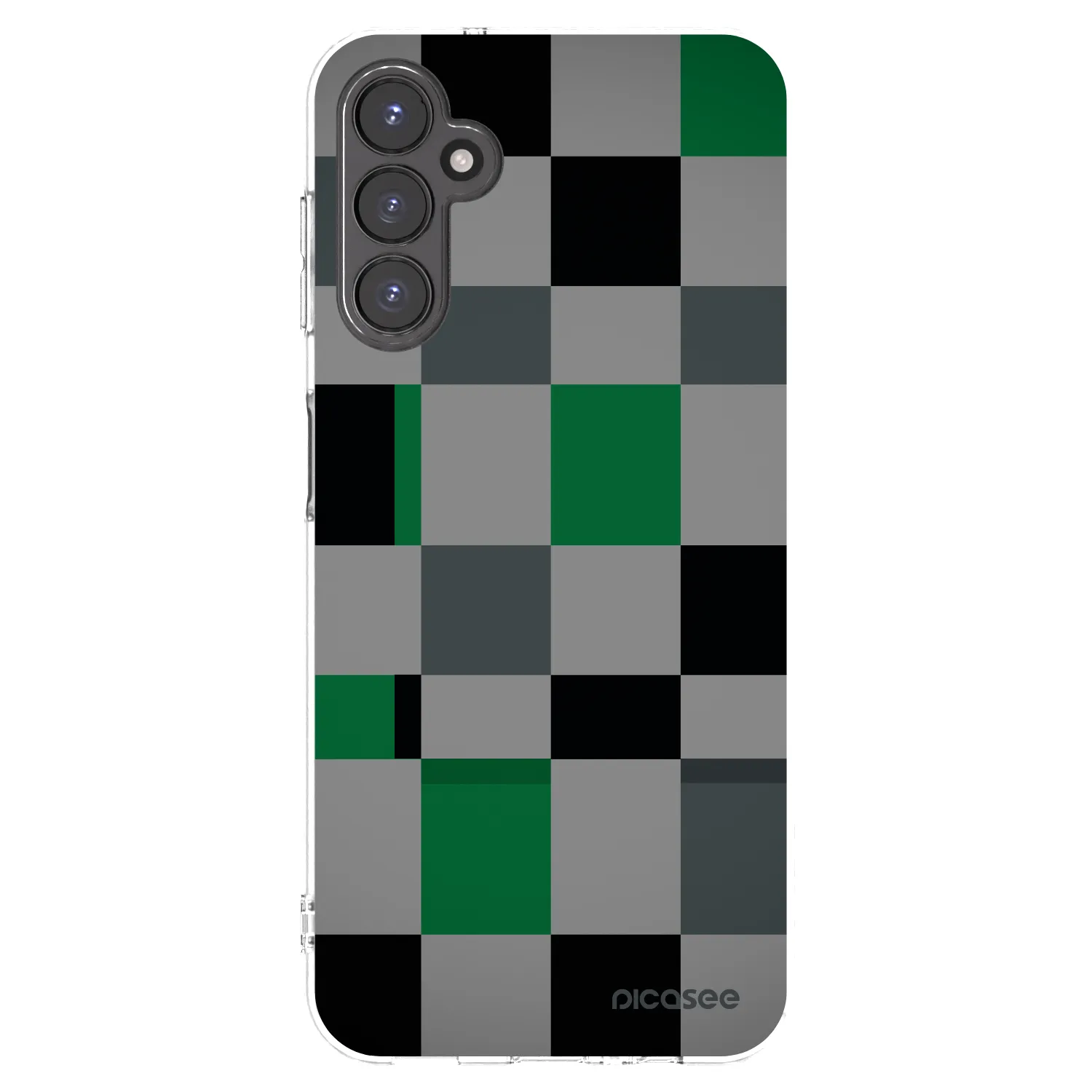 Picasee Samsung Galaxy A14 5G A146P Hülle - Transparentes Silikon - Block Grid