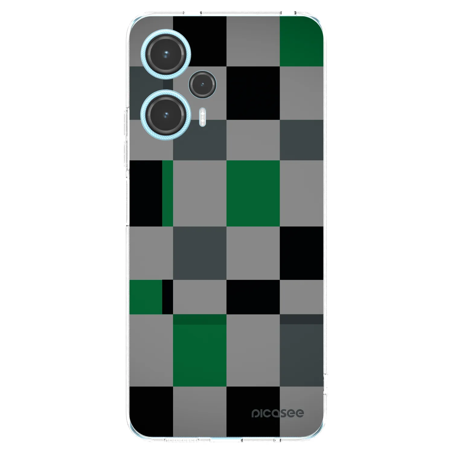Picasee Xiaomi Poco F5 Hülle - Transparentes Silikon - Block Grid