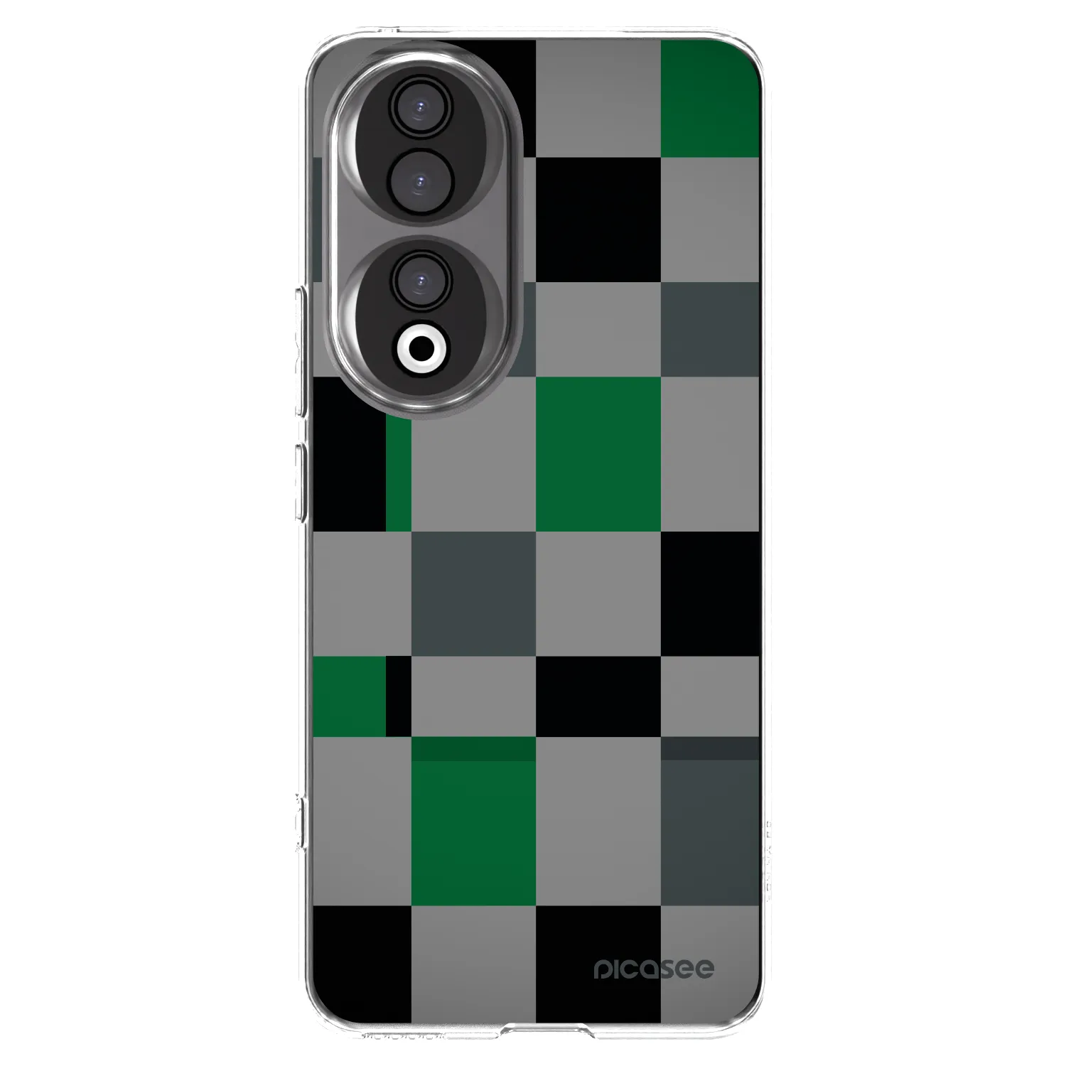 Picasee Honor 90 5G Hülle - Transparentes Silikon - Block Grid