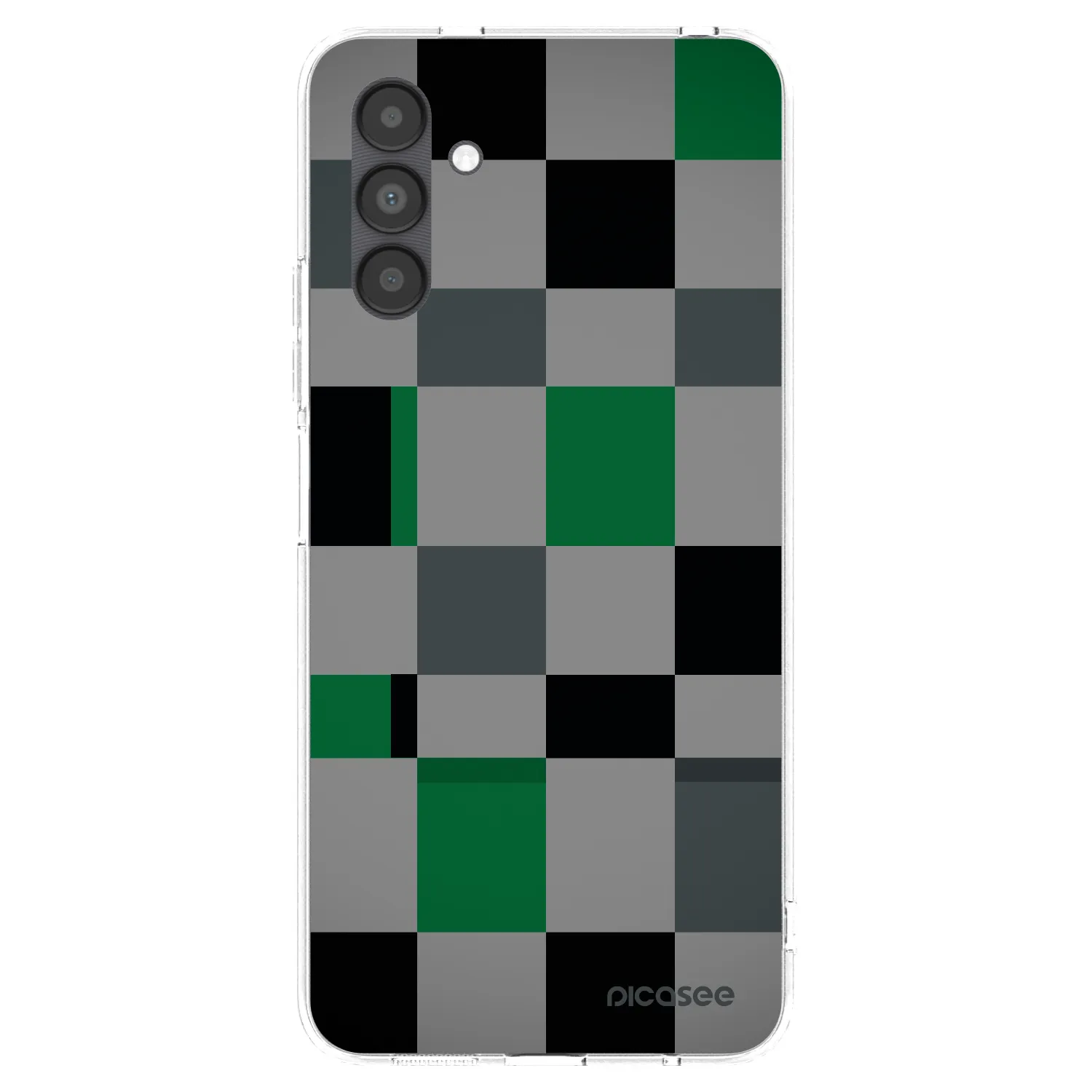 Picasee Samsung Galaxy A04s A047F Hülle - Transparentes Silikon - Block Grid