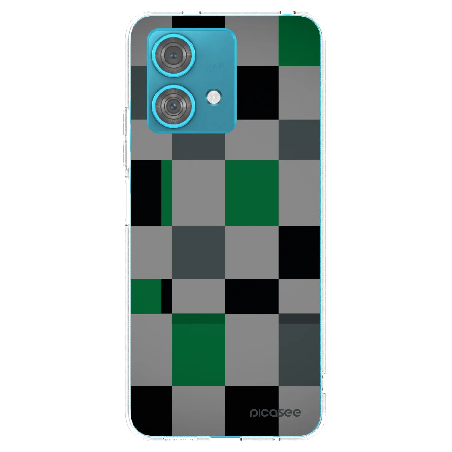 Picasee Motorola Edge 40 Neo Hülle - Transparentes Silikon - Block Grid