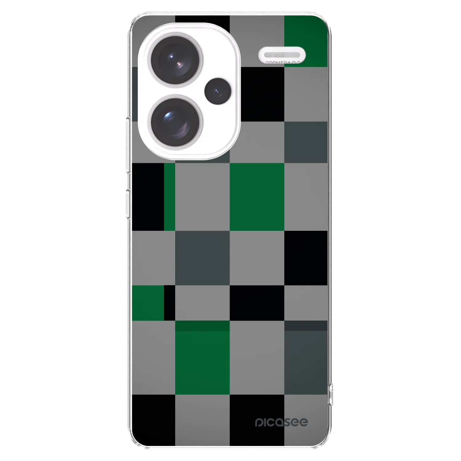 Picasee Xiaomi Redmi Note 13 Pro+ 5G Hülle - Transparentes Silikon - Block Grid