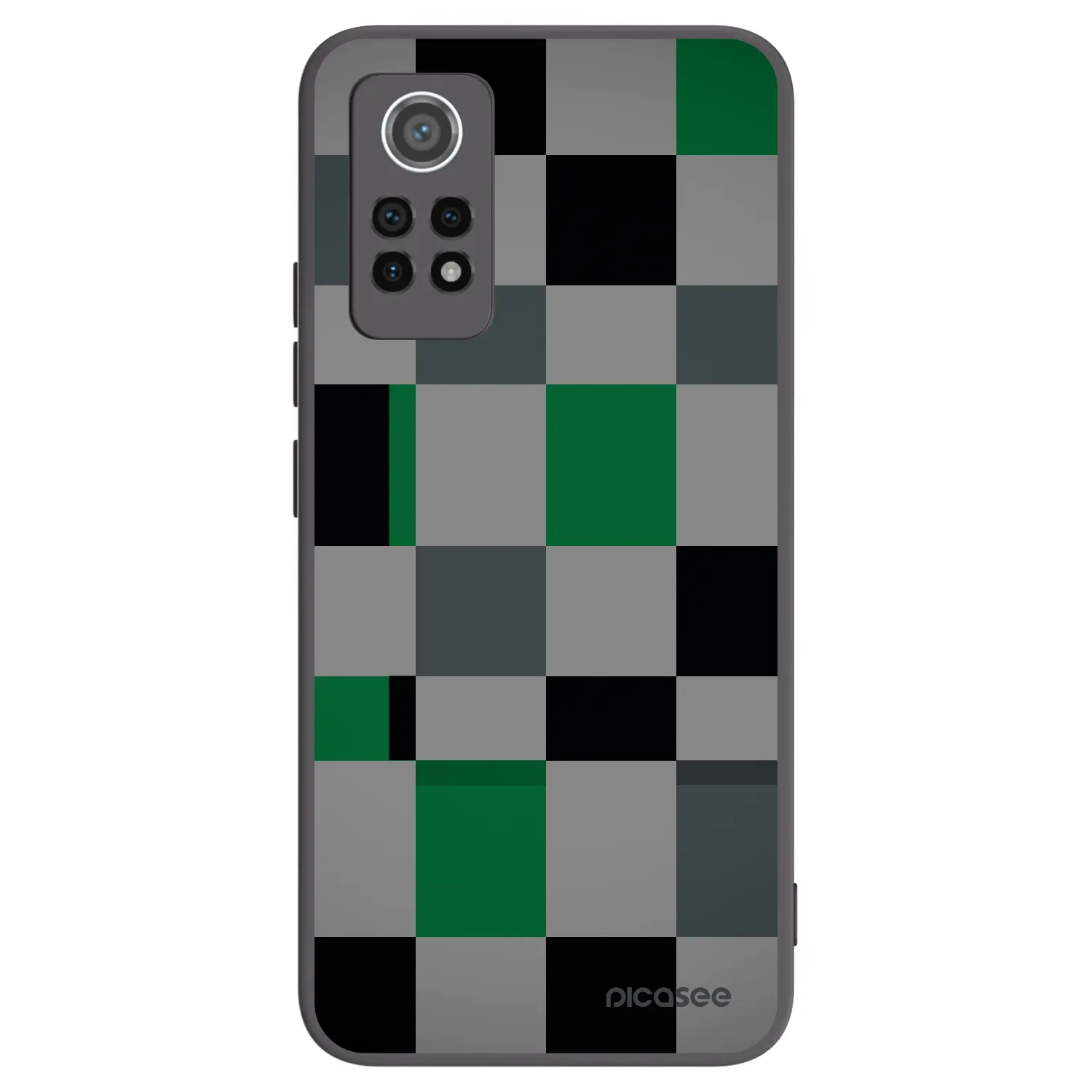 Picasee Xiaomi Redmi Note 12 Pro 4G Hülle - Schwarzes Silikon - Block Grid